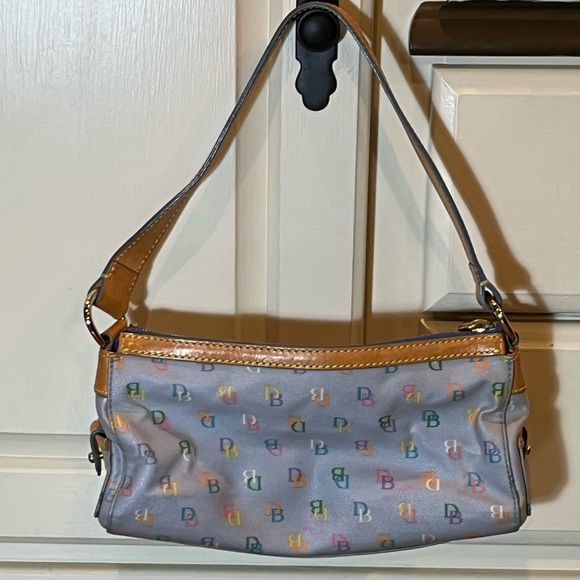 Dooney & Bourke Coated Canvas Double Front Pockets Shoulder Bag - Picture 2 of 11